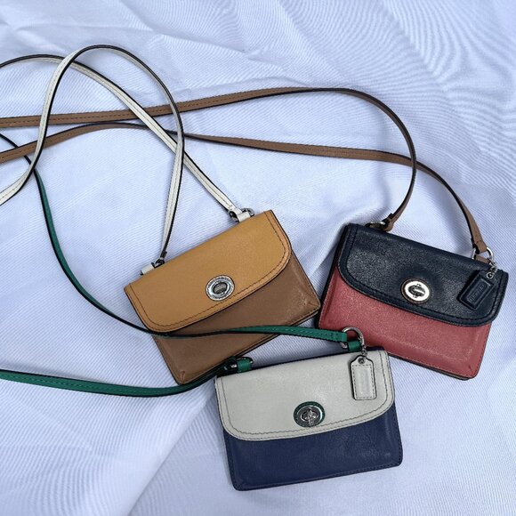 COACH Park Colorblock Dylan Crossbody Silver/Blue Multi F49554 - Picture 6 of 6